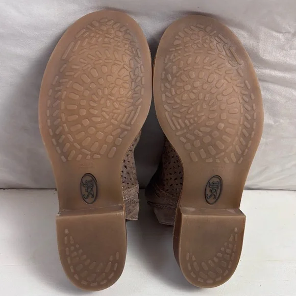 Söfft Nalda Metallic Suede Sandals Women’s 6M – Distressed Leather Comfort Chic - Picture 7 of 14